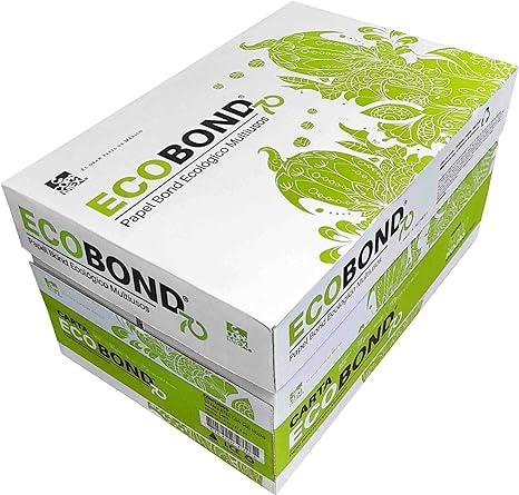 Caja De Hoja Blanca Ecobond carta 95% blancura, 70gr, C/5000 hojas